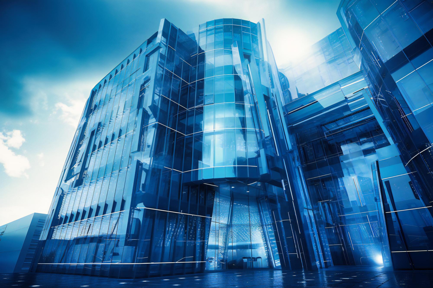 modern-blue-office-building-symbolizing-innovation-progress-through-use-cuttingedge-technology